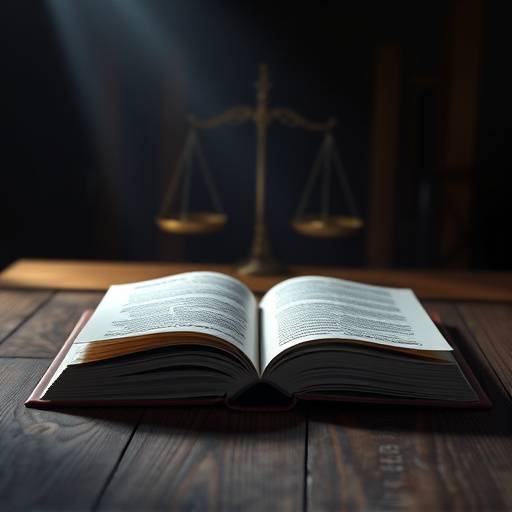 Imagen de un libro de leyes abierto, simbolizando los términos y condiciones legales